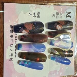 Press On Nails Disney Inspired‎ Halloween Medium Coffin Full Cover